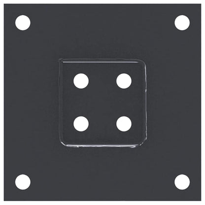 Basi per Pali Quadrati 4 pz 71x71 mm Acciaio Verniciato Polvere | homemem39