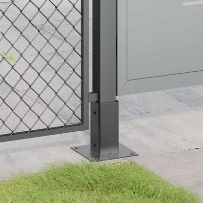 Basi per Pali Quadrati 12 pz 71x71mm Acciaio Verniciato Polvere | homemem39