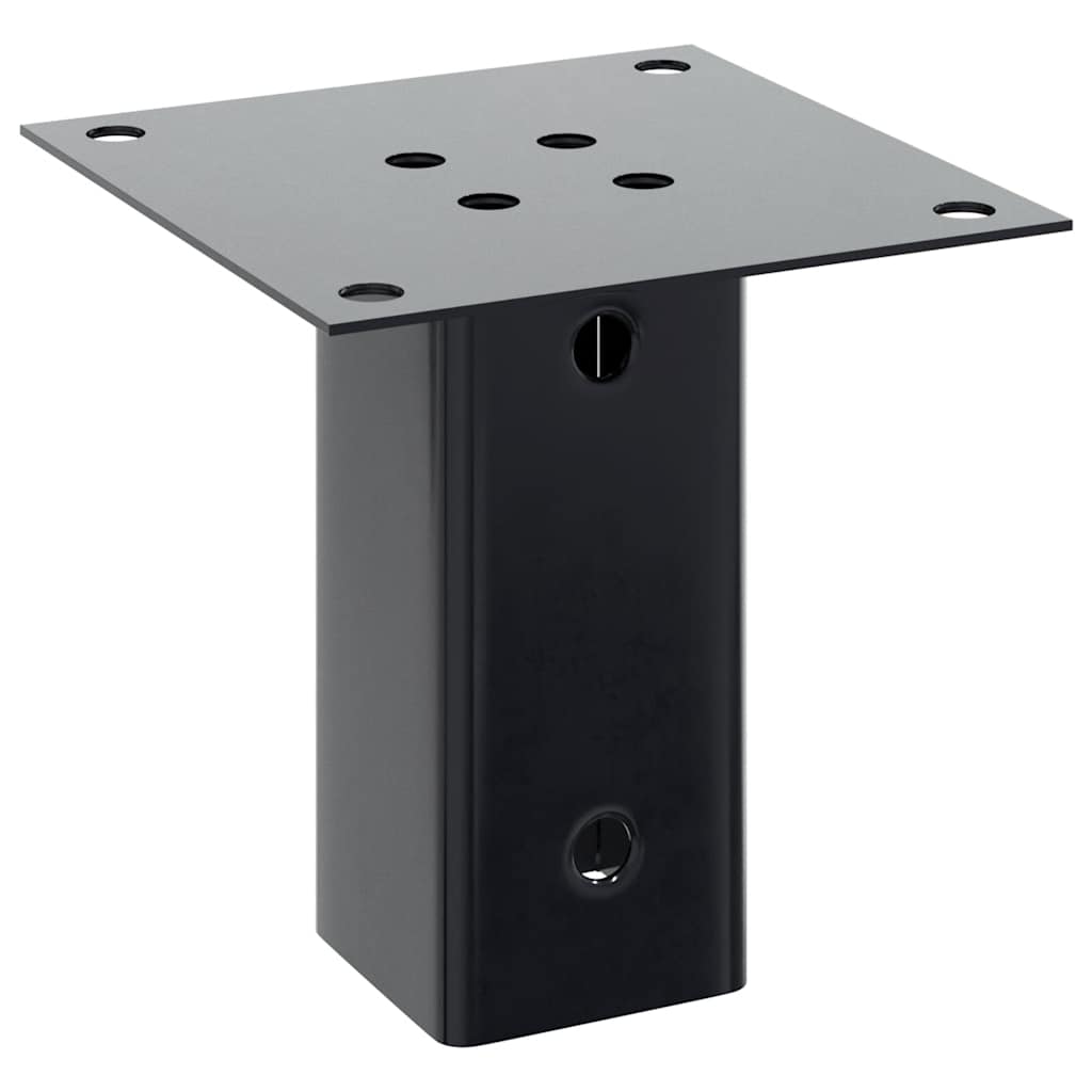 Basi per Pali Quadrati 12 pz 71x71mm Acciaio Verniciato Polvere | homemem39