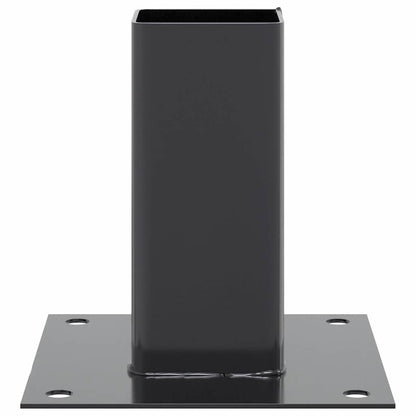 Basi per Pali Quadrati 12 pz 71x71mm Acciaio Verniciato Polvere | homemem39