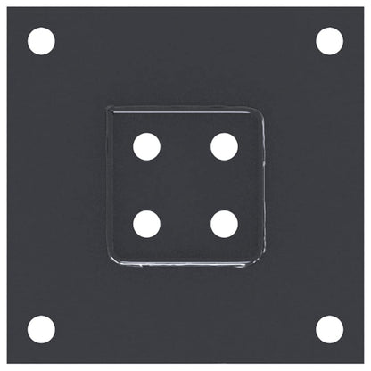 Basi per Pali Quadrati 12 pz 71x71mm Acciaio Verniciato Polvere | homemem39