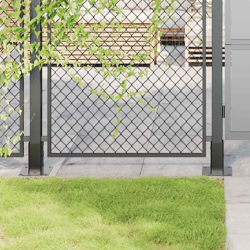Basi per Pali Quadrati 12 pz 71x71mm Acciaio Verniciato Polvere | homemem39