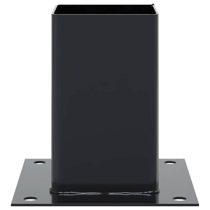 Basi per Pali Quadrati 4 pz 81x81 mm Acciaio Verniciato Polvere | homemem39
