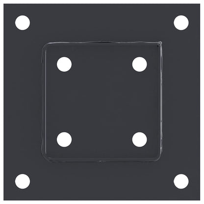 Basi per Pali Quadrati 4 pz 81x81 mm Acciaio Verniciato Polvere | homemem39