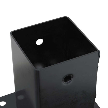 Basi per Pali Quadrati 4 pz 81x81 mm Acciaio Verniciato Polvere | homemem39