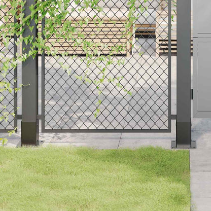 Basi per Pali Quadrati 4 pz 81x81 mm Acciaio Verniciato Polvere | homemem39