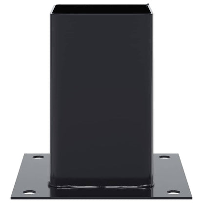 Basi per Pali Quadrati 12 pz 81x81mm Acciaio Verniciato Polvere | homemem39