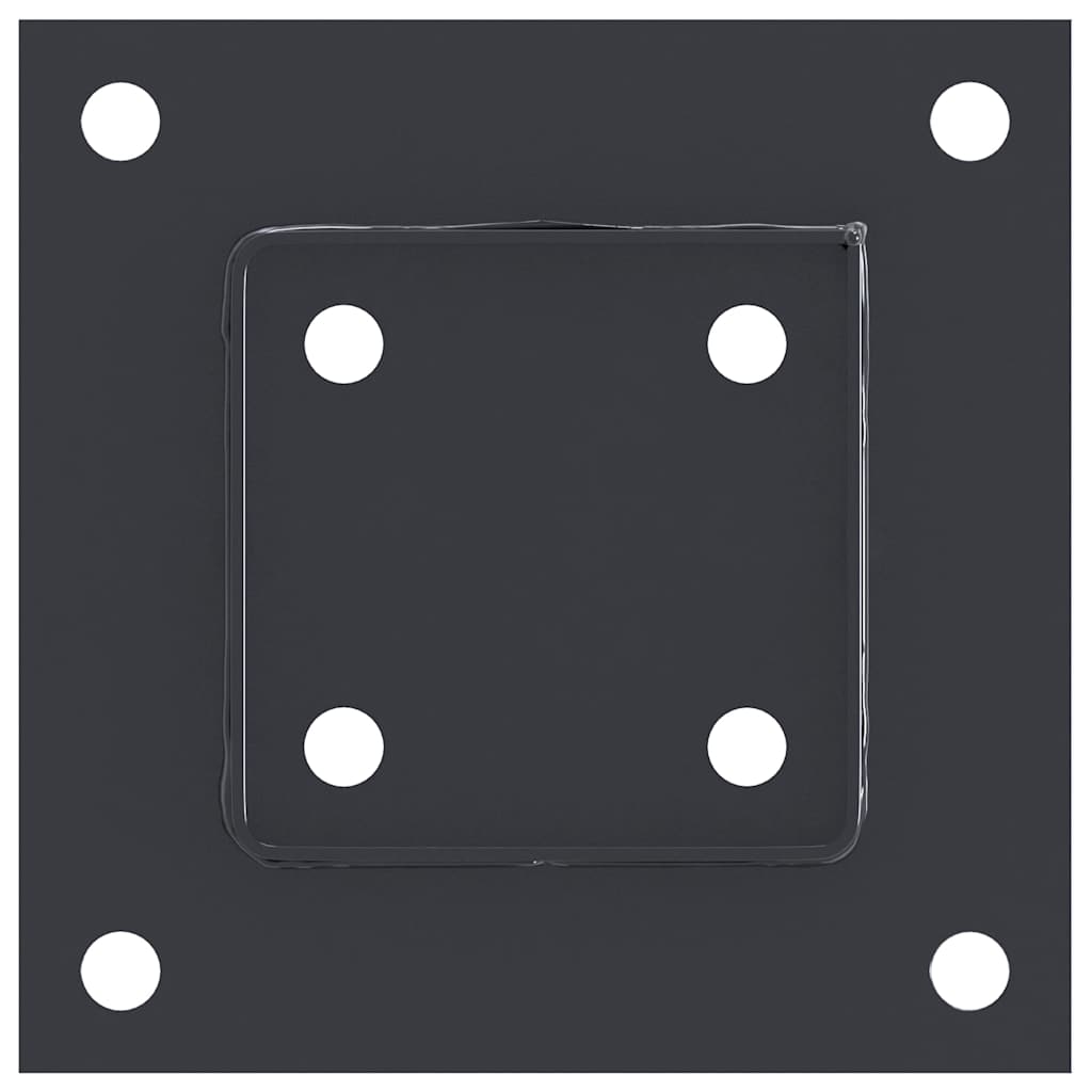 Basi per Pali Quadrati 12 pz 81x81mm Acciaio Verniciato Polvere | homemem39