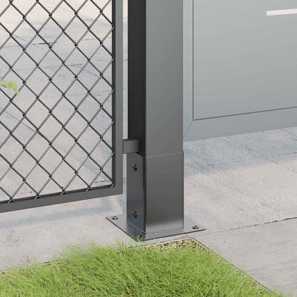 Basi per Pali Quadrati 4 pz 91x91 mm Acciaio Verniciato Polvere | homemem39