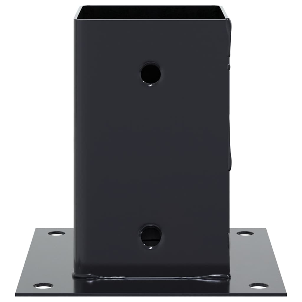 Basi per Pali Quadrati 4 pz 91x91 mm Acciaio Verniciato Polvere | homemem39