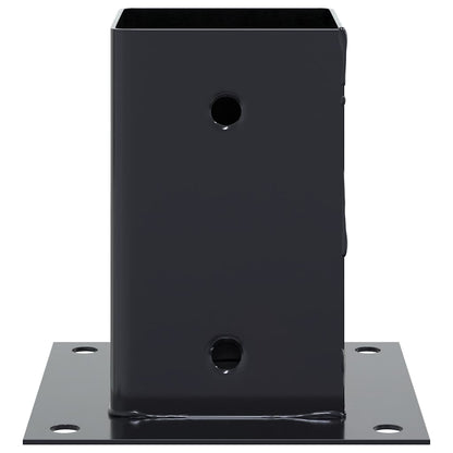 Basi per Pali Quadrati 4 pz 91x91 mm Acciaio Verniciato Polvere | homemem39