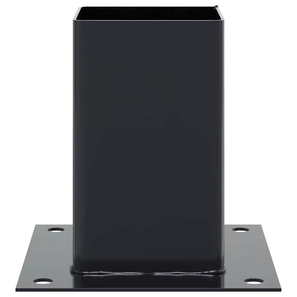 Basi per Pali Quadrati 4 pz 91x91 mm Acciaio Verniciato Polvere | homemem39