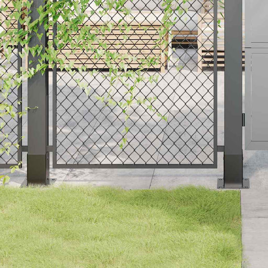 Basi per Pali Quadrati 4 pz 91x91 mm Acciaio Verniciato Polvere | homemem39