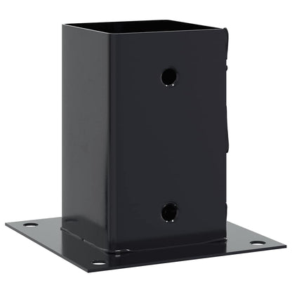 Basi per Pali Quadrati 12 pz 91x91mm Acciaio Verniciato Polvere | homemem39