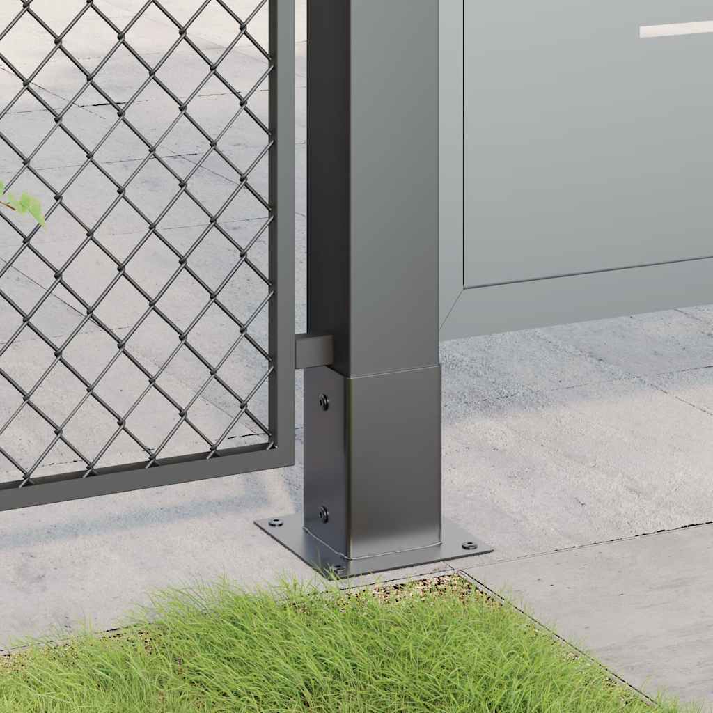 Basi per Pali Quadrati 12 pz 91x91mm Acciaio Verniciato Polvere | homemem39