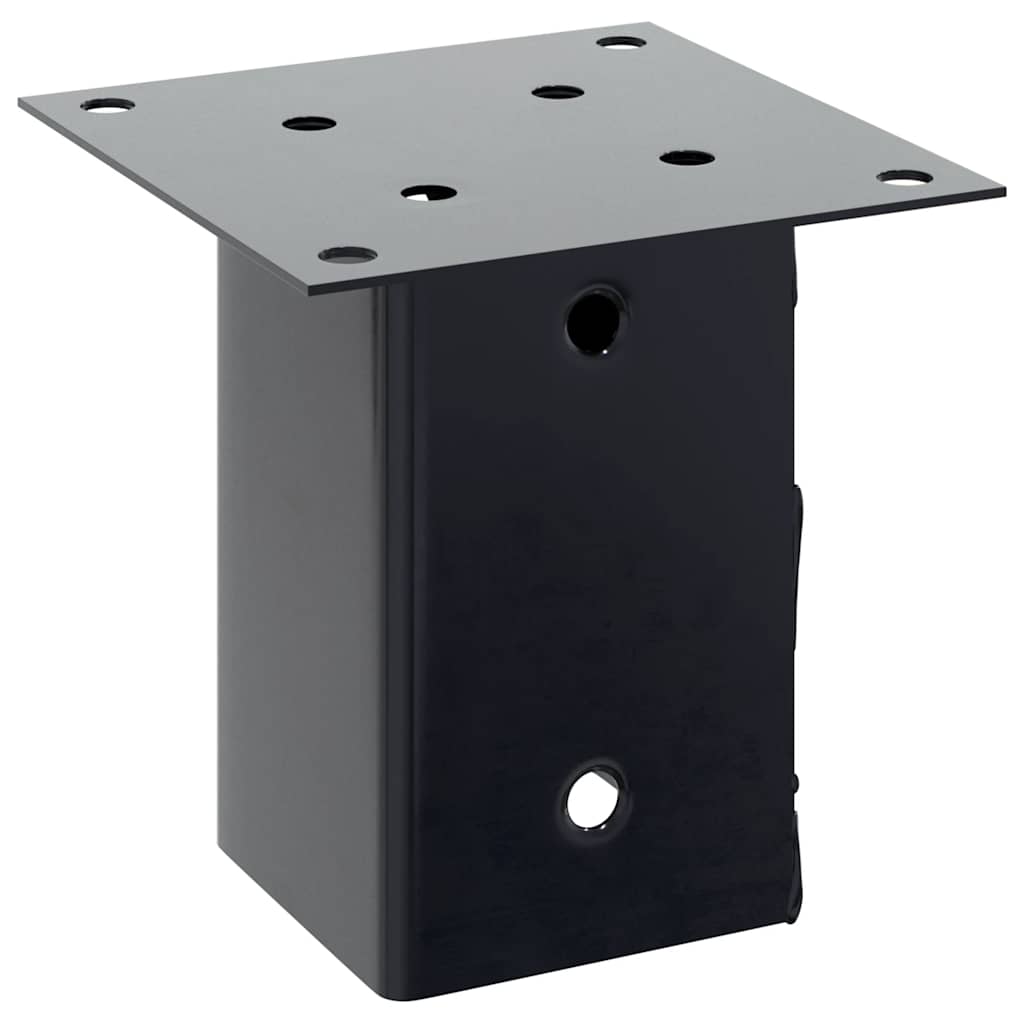 Basi per Pali Quadrati 12 pz 91x91mm Acciaio Verniciato Polvere | homemem39