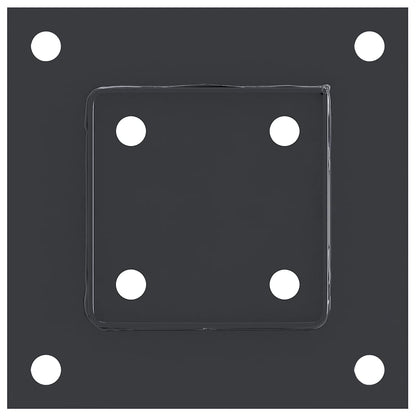 Basi per Pali Quadrati 12 pz 91x91mm Acciaio Verniciato Polvere | homemem39