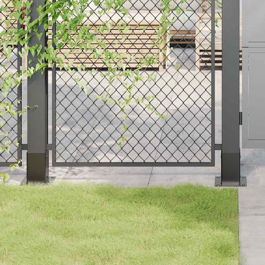 Basi per Pali Quadrati 12 pz 91x91mm Acciaio Verniciato Polvere | homemem39