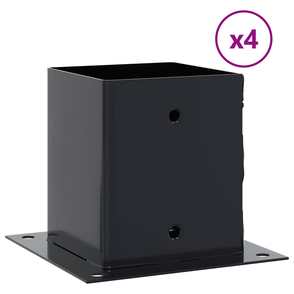 Basi per Pali Quadrati 4pz 101x101mm Acciaio Verniciato Polvere | homemem39