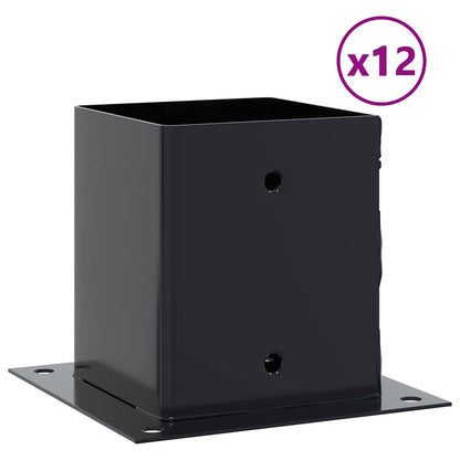 Basi Pali Quadrati 12 pz 101x101 mm Acciaio Verniciato Polvere | homemem39