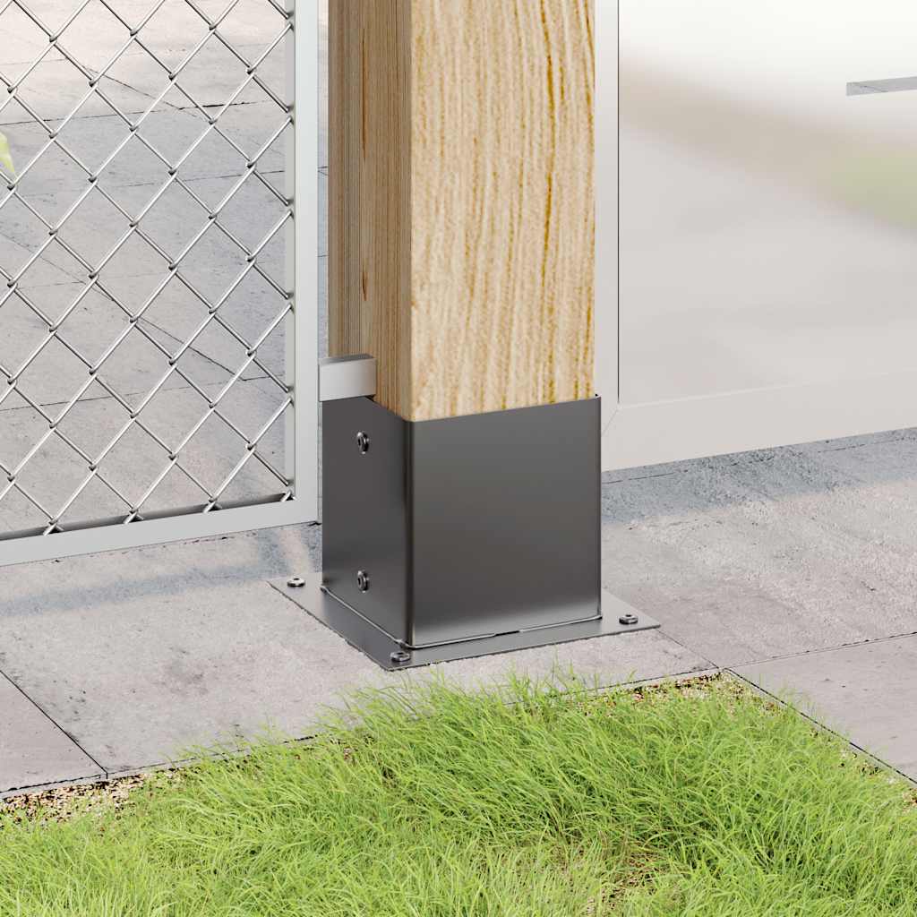 Basi Pali Quadrati 12 pz 141x141 mm Acciaio Verniciato Polvere | homemem39