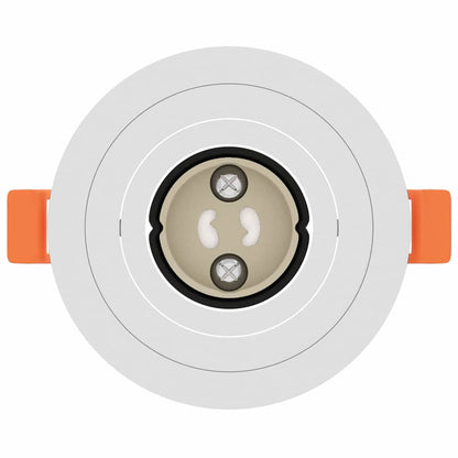 Spotlights con i riflettori 12 pcs Bianco 9 x 9 x cm Alluminio