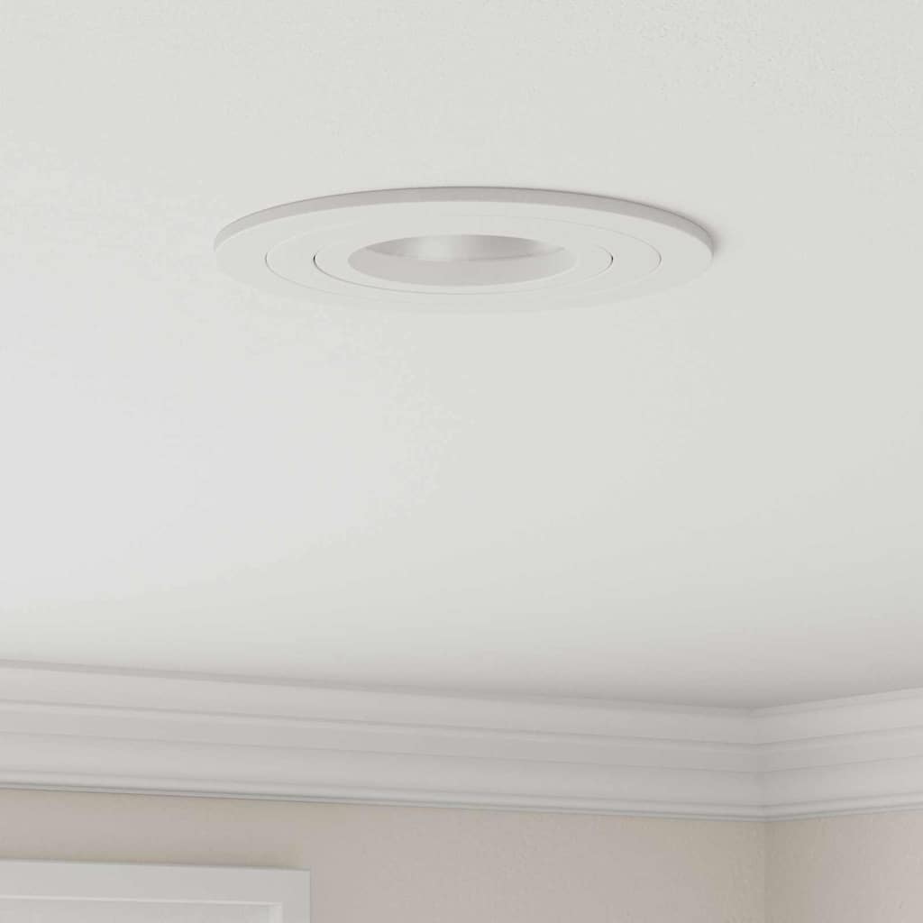 Spotlights con i riflettori 24 pcs Bianco 9 x 9 x cm Alluminio