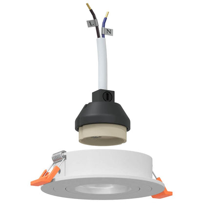 Spotlights con i riflettori 24 pcs Bianco 9 x 9 x cm Alluminio