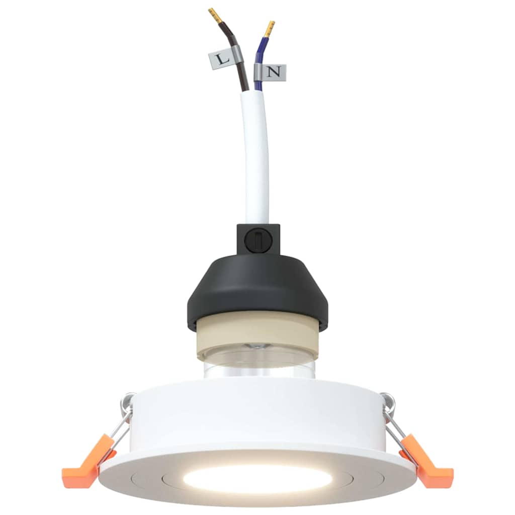 Spotlights con i riflettori 24 pcs Bianco 9 x 9 x cm Alluminio