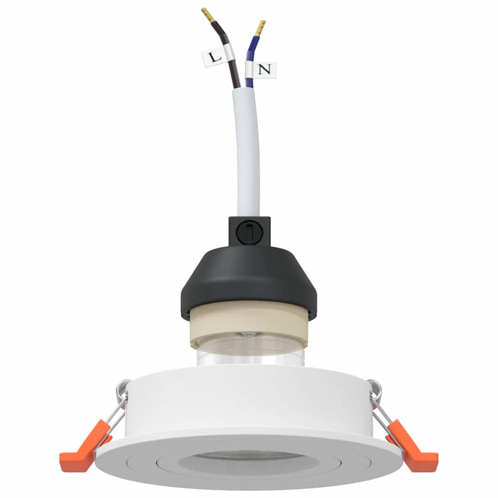 Spotlights con i riflettori 24 pcs Bianco 9 x 9 x cm Alluminio