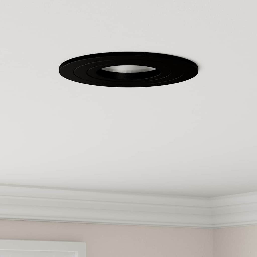Spotlights con i riflettori 6 pcs Nero 9 x 9 x cm Alluminio