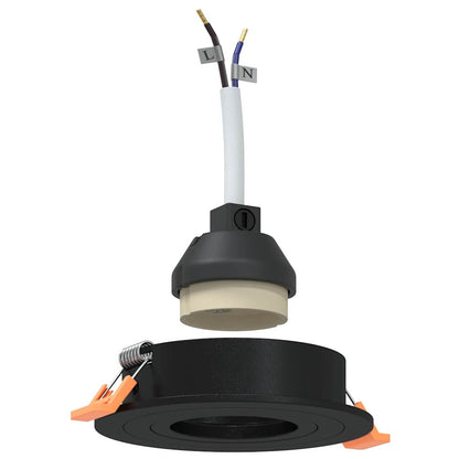 Spotlights con i riflettori 6 pcs Nero 9 x 9 x cm Alluminio