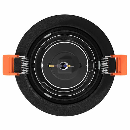 Spotlights con i riflettori 6 pcs Nero 9 x 9 x cm Alluminio