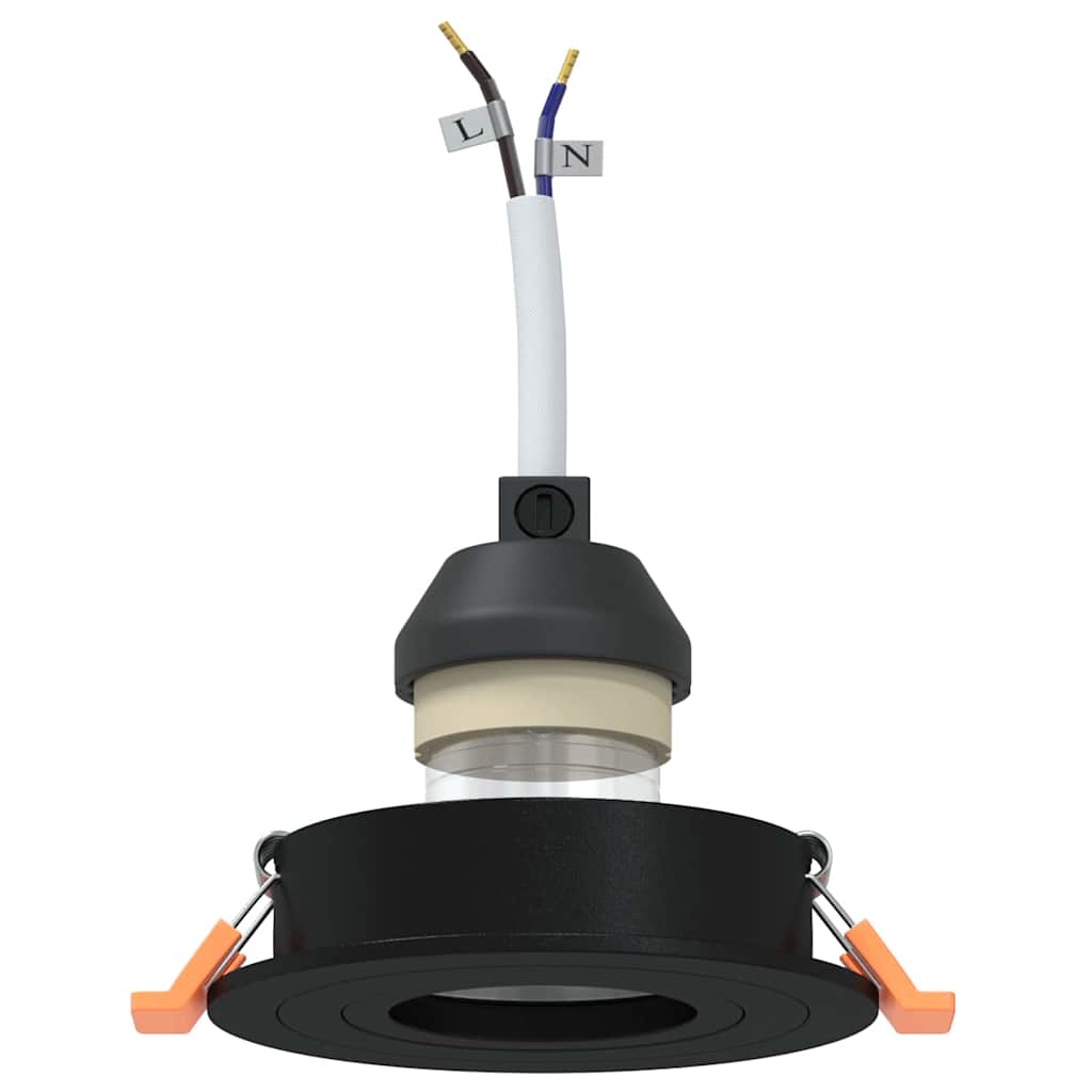 Spotlights con i riflettori 12 pcs Nero 9 x 9 x cm Alluminio