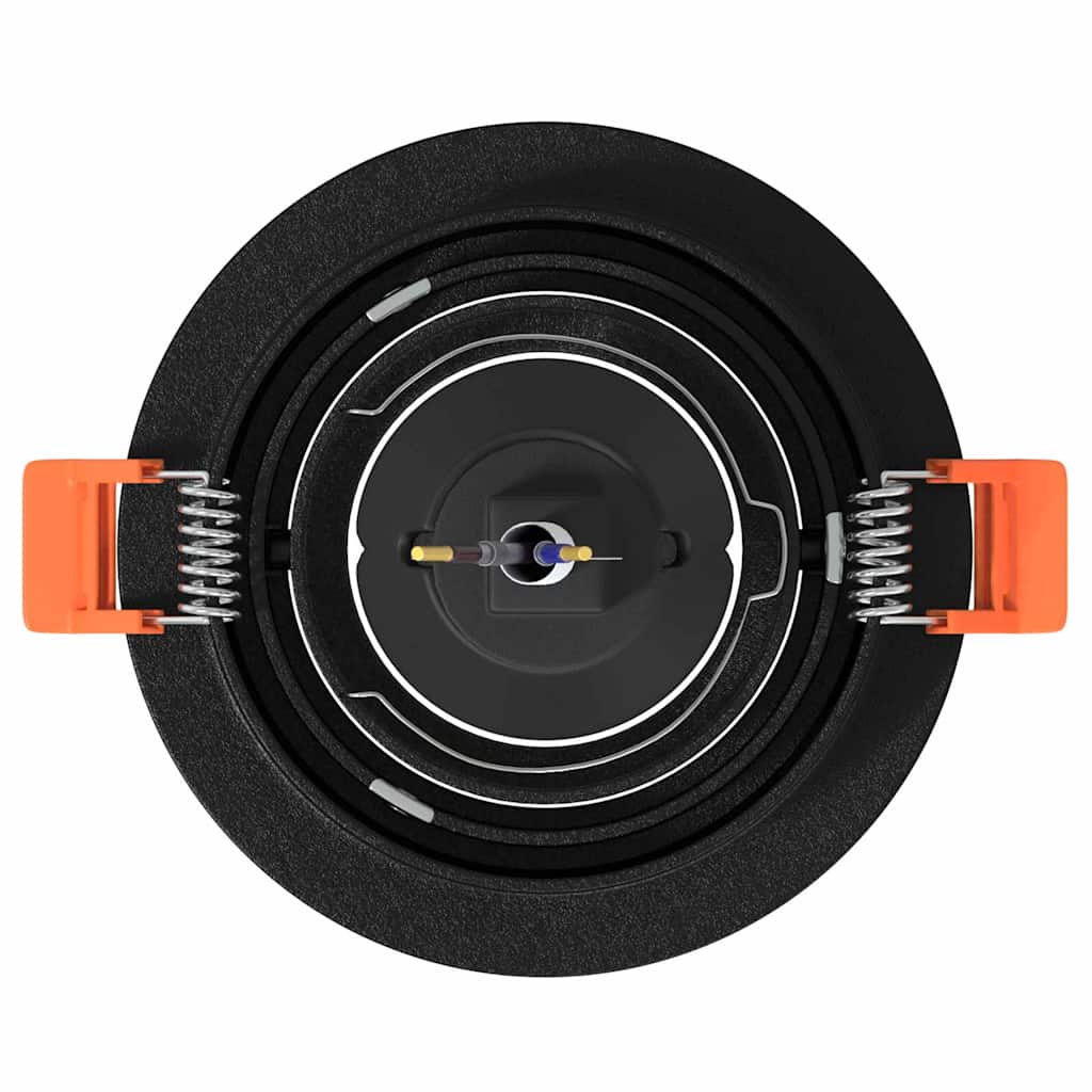 Spotlights con i riflettori 24 pcs Nero 9 x 9 x cm Alluminio