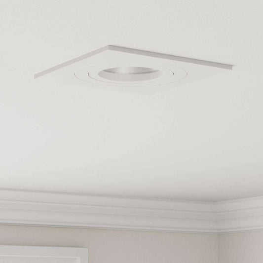 Spotlights con i riflettori 6 pcs Bianco 9 x 9 x cm Alluminio