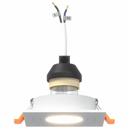 Spotlights con i riflettori 6 pcs Bianco 9 x 9 x cm Alluminio