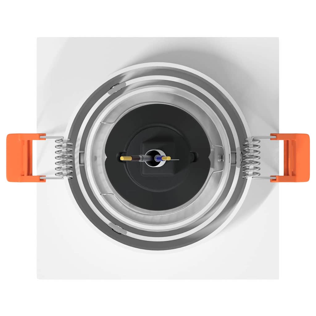 Spotlights con i riflettori 6 pcs Bianco 9 x 9 x cm Alluminio