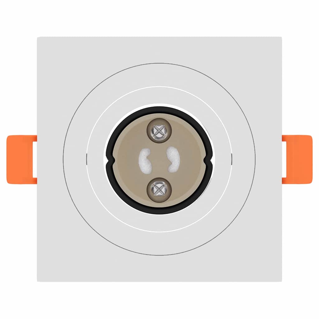 Spotlights con i riflettori 12 pcs Bianco 9 x 9 x cm Alluminio