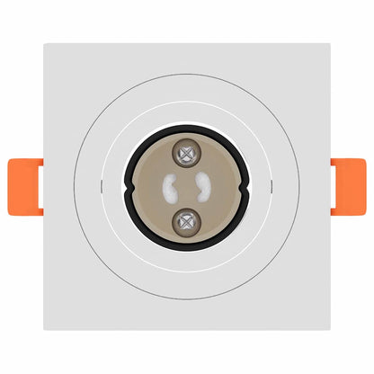 Spotlights con i riflettori 12 pcs Bianco 9 x 9 x cm Alluminio