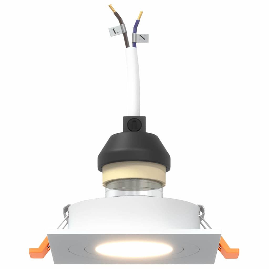 Spotlights con i riflettori 24 pcs Bianco 9 x 9 x cm Alluminio