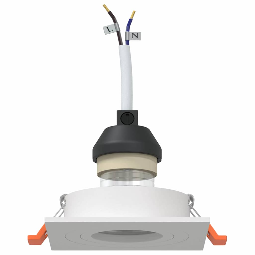 Spotlights con i riflettori 24 pcs Bianco 9 x 9 x cm Alluminio