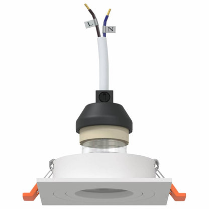 Spotlights con i riflettori 24 pcs Bianco 9 x 9 x cm Alluminio