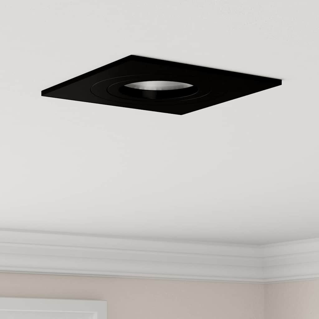 Spotlights con i riflettori 6 pcs Nero 9 x 9 x cm Alluminio