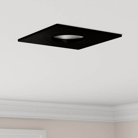 Spotlights con i riflettori 12 pcs Nero 9 x 9 x cm Alluminio