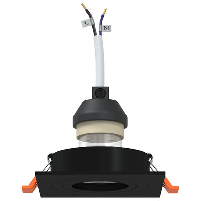 Spotlights con i riflettori 12 pcs Nero 9 x 9 x cm Alluminio