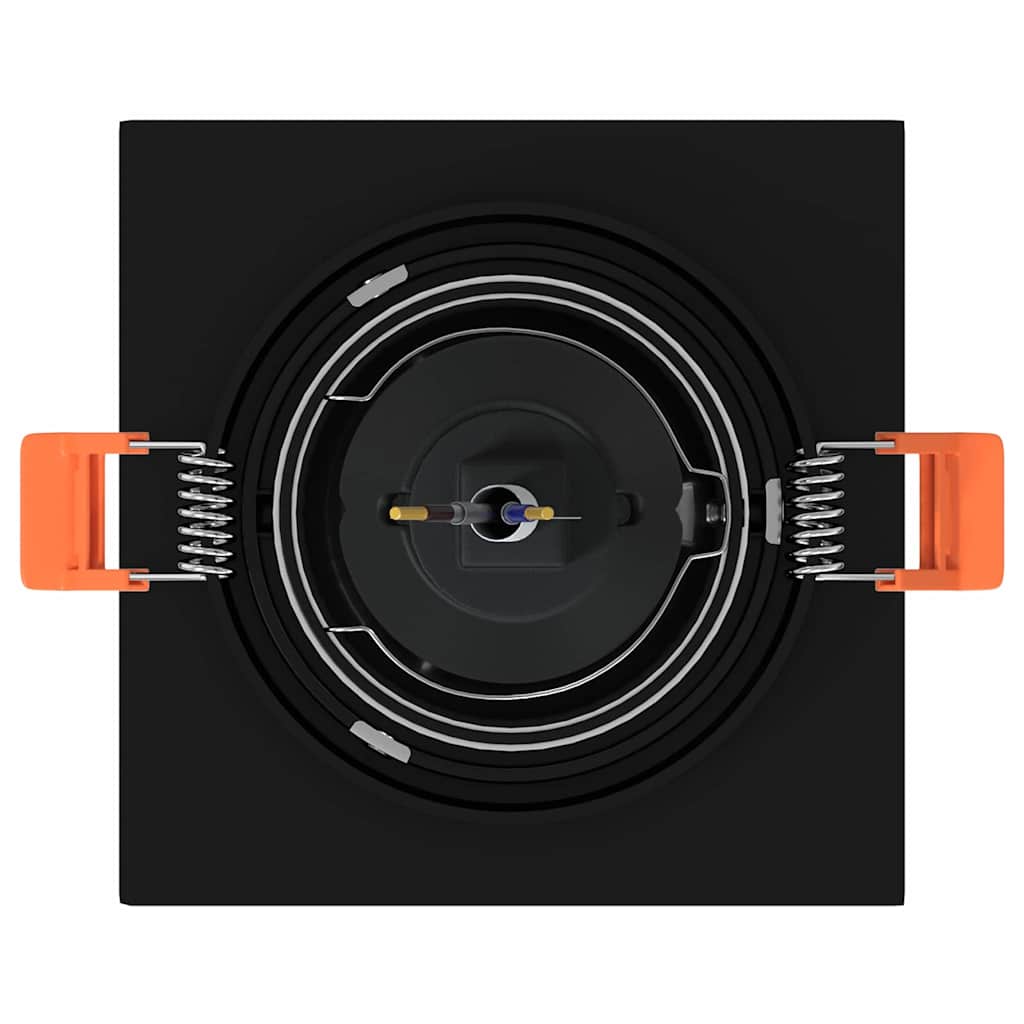 Spotlights con i riflettori 12 pcs Nero 9 x 9 x cm Alluminio