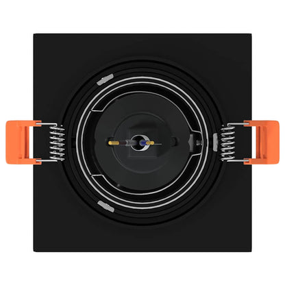 Spotlights con i riflettori 12 pcs Nero 9 x 9 x cm Alluminio