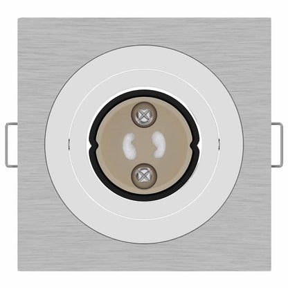 Spotlights con i riflettori 6 pcs Argento 9 x 9 x cm Alluminio