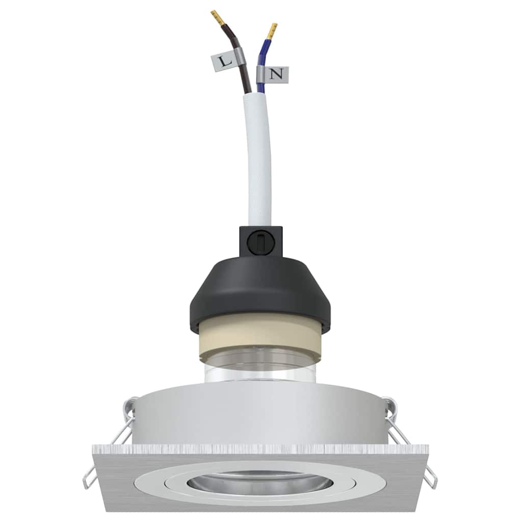 Spotlights con i riflettori 6 pcs Argento 9 x 9 x cm Alluminio